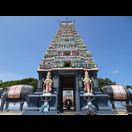 Der Gopuram des Nagapooshani Amman-Tempels